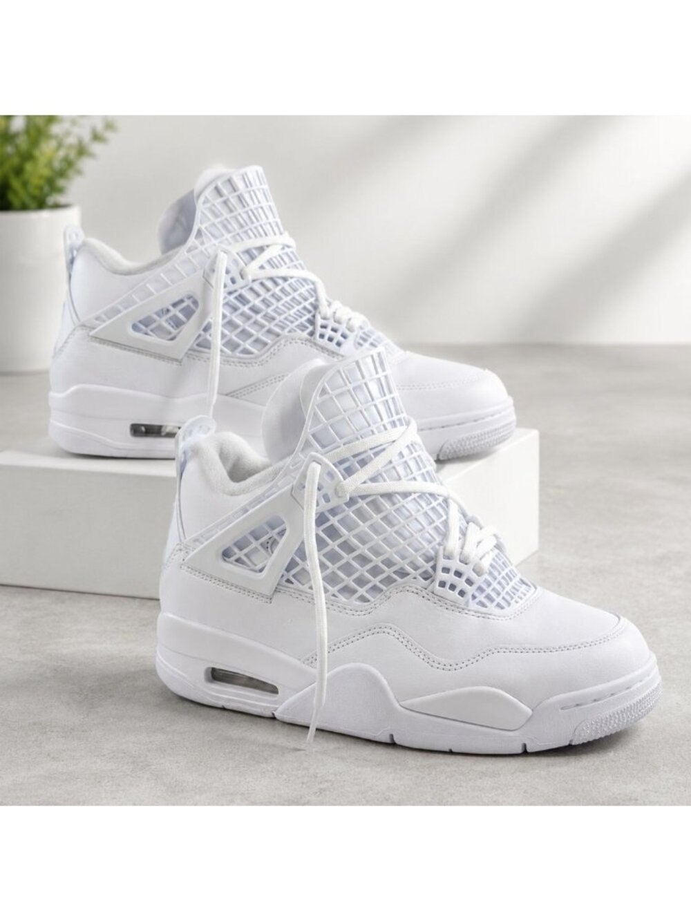 Jordan Air Jordan 4 NET Mid-Top Retro Shoes Women’s Size 10 White FN7251-107 NEW